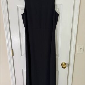 Eddie Bauer Black Sheath Maxi Dress Mock Neck